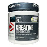 Envase frontal de Creatina Monohidratada Dymatize 500g. Suplemento en polvo sin sabor con 147 porciones y 3g de creatina por porción. Aprobado por Informed Choice, libre de gluten y sustancias prohibidas.